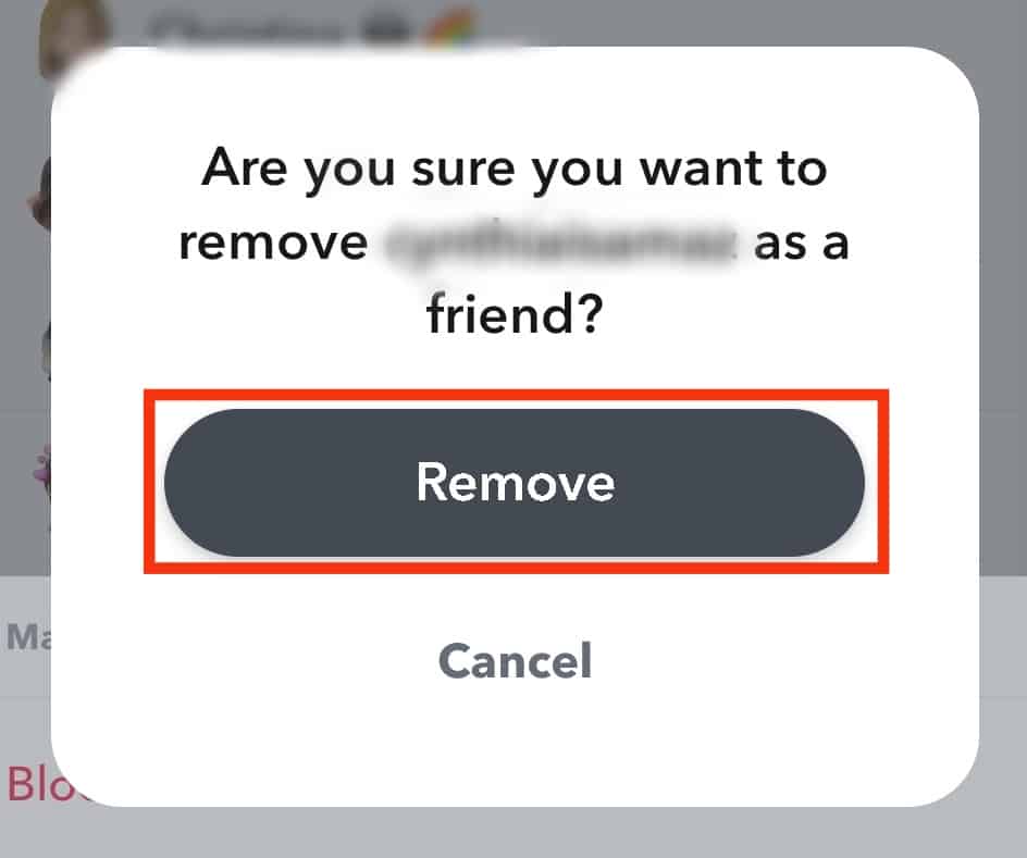 Confirm By Tapping Remove