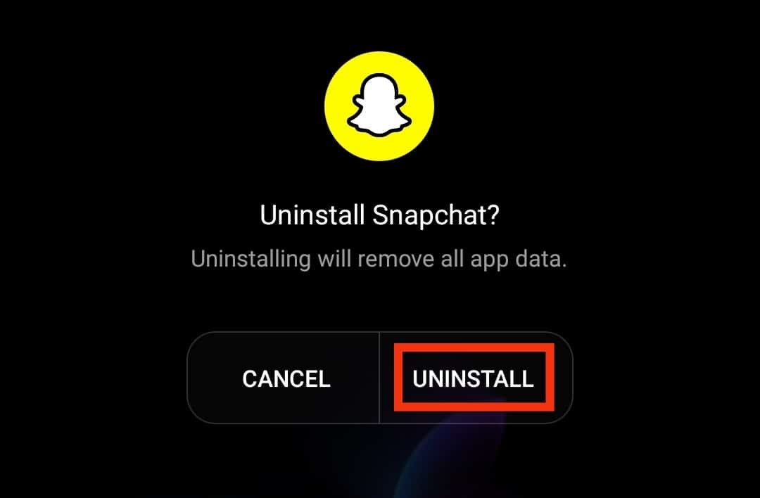 Confirm The Action By Tapping Uninstall