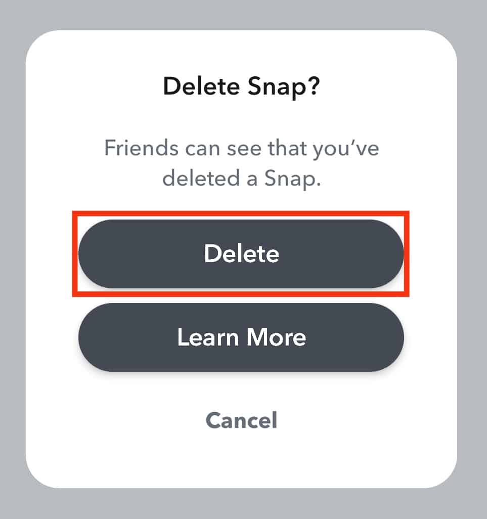 Confirm Your Action By Selecting Delete Again