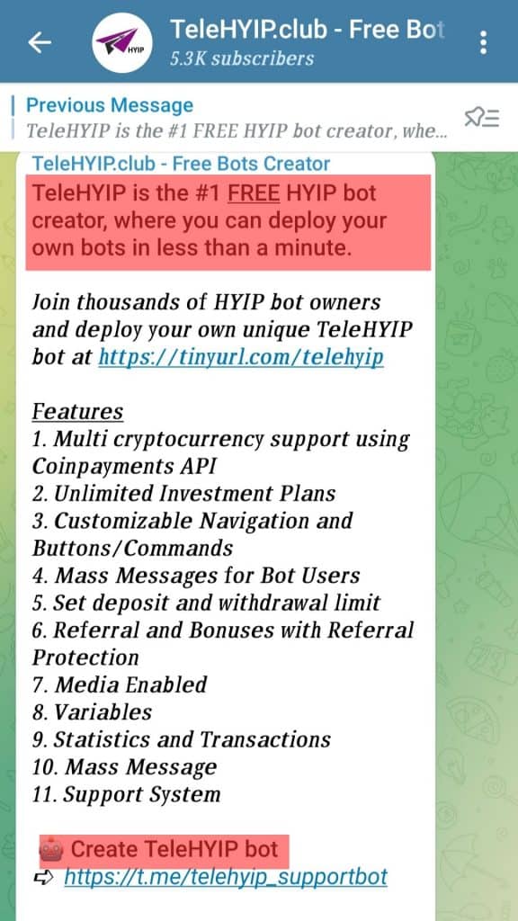 Create Telegram Bots