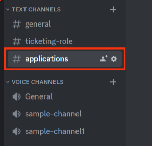 Create A Channel For Applications