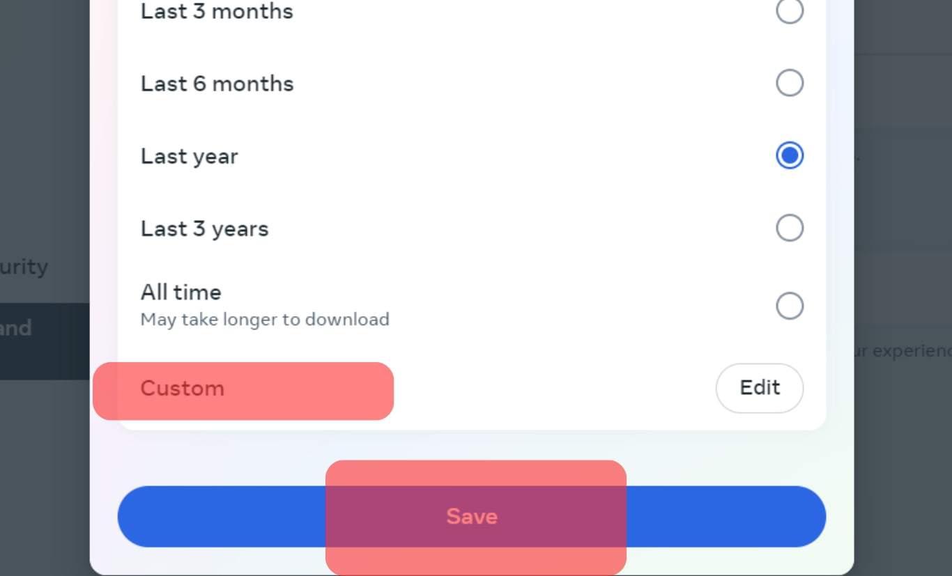 Custom Date Option And Save