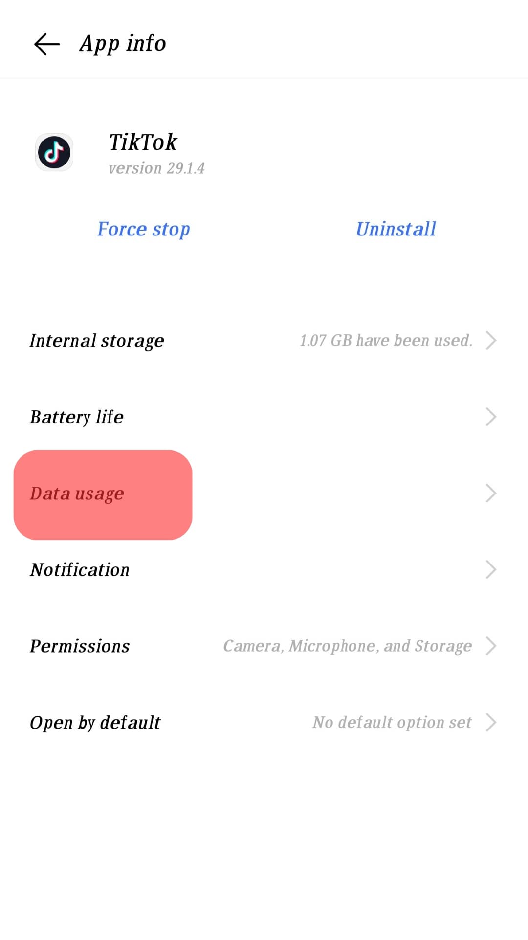 Data Used Section.