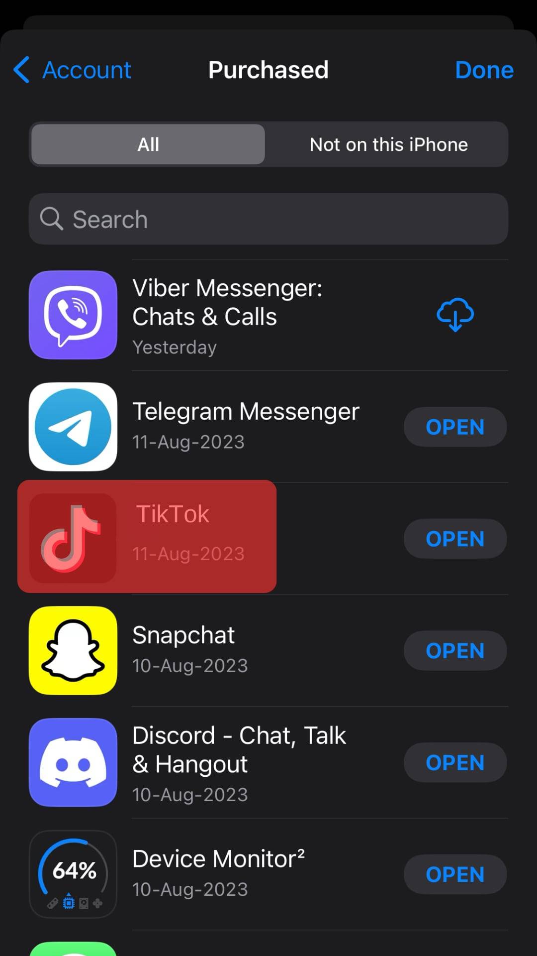 Date Next To Tiktok App Is The Date You Installed It.