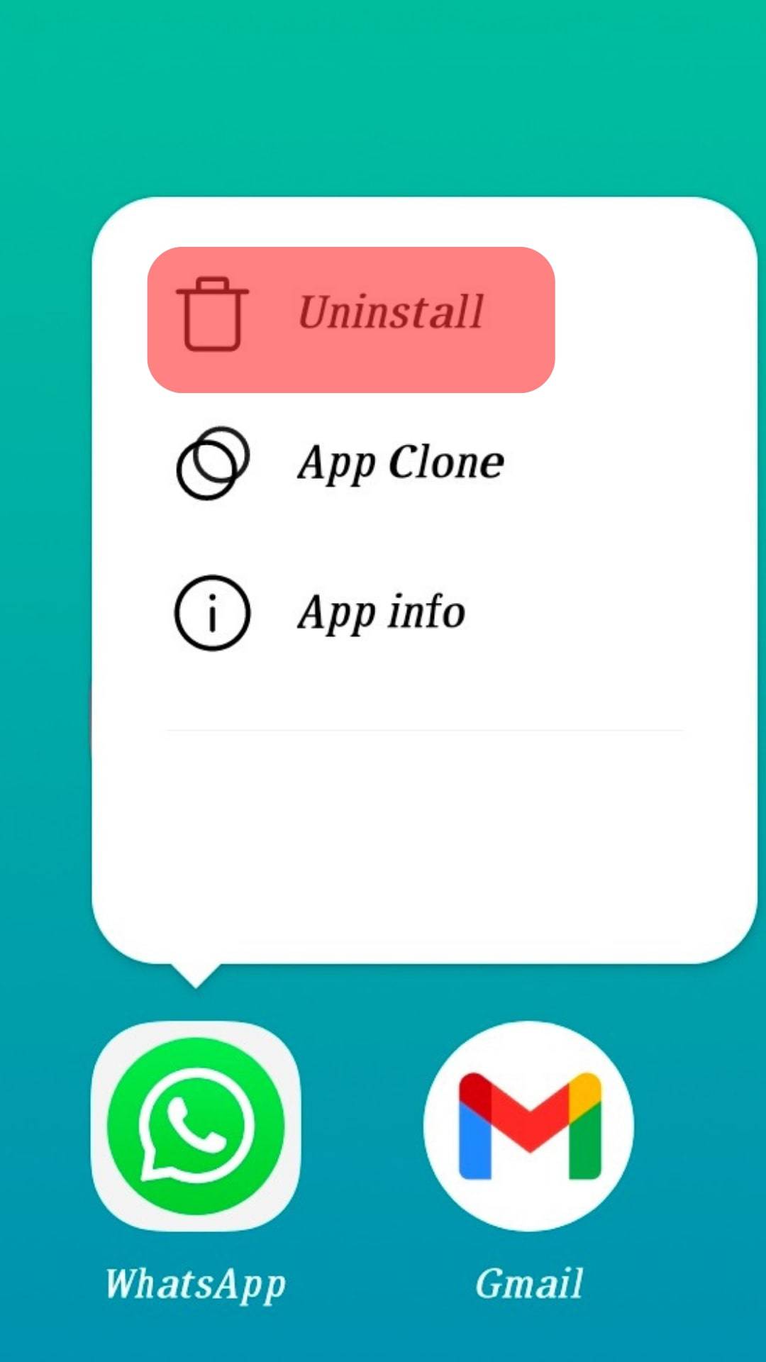 Delete Whatsapp Uninstall