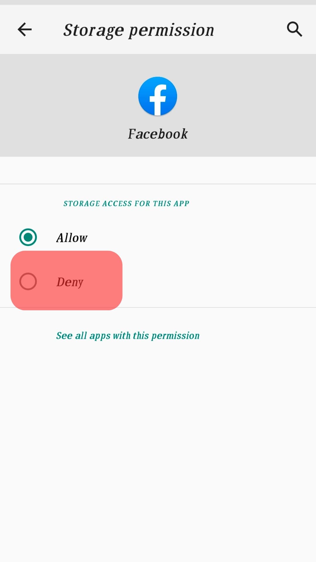 Deny To Turn Off Photo Access