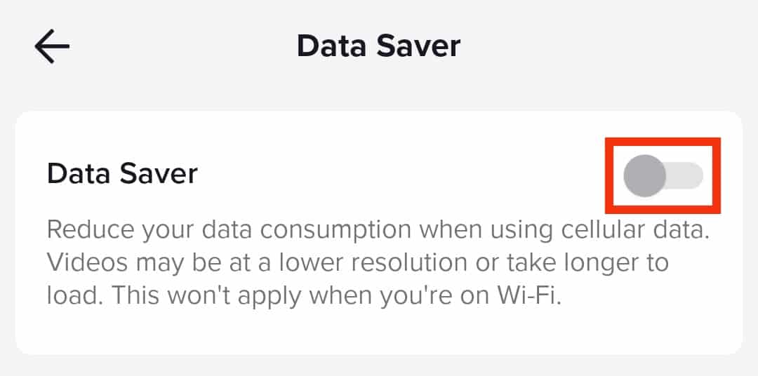 Disable The Data Saver