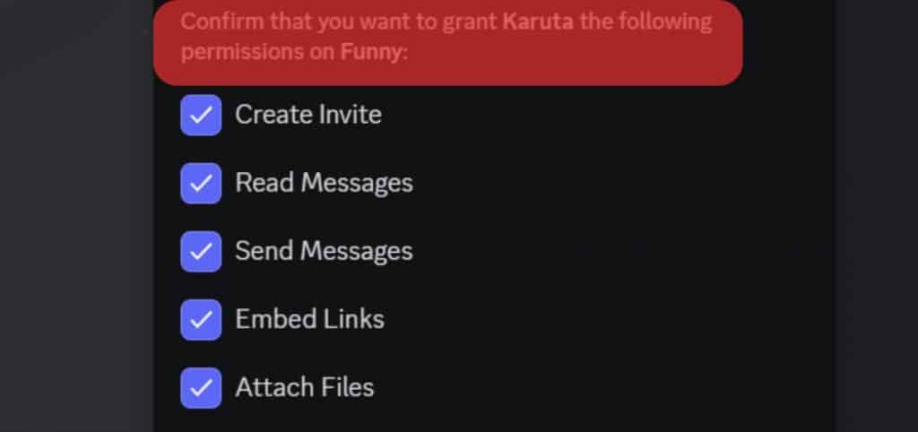 Discord Bot Necessary Permissions