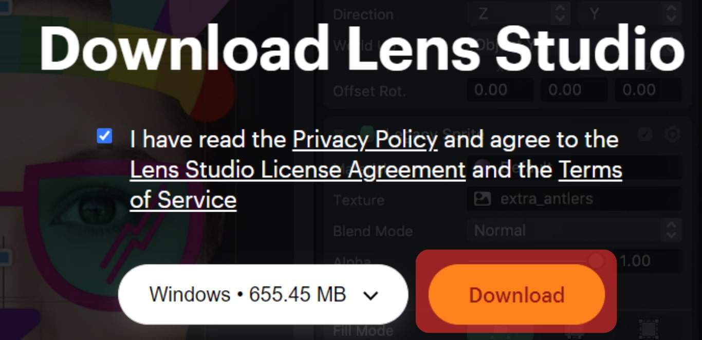Download Lens Studio On Your Device.