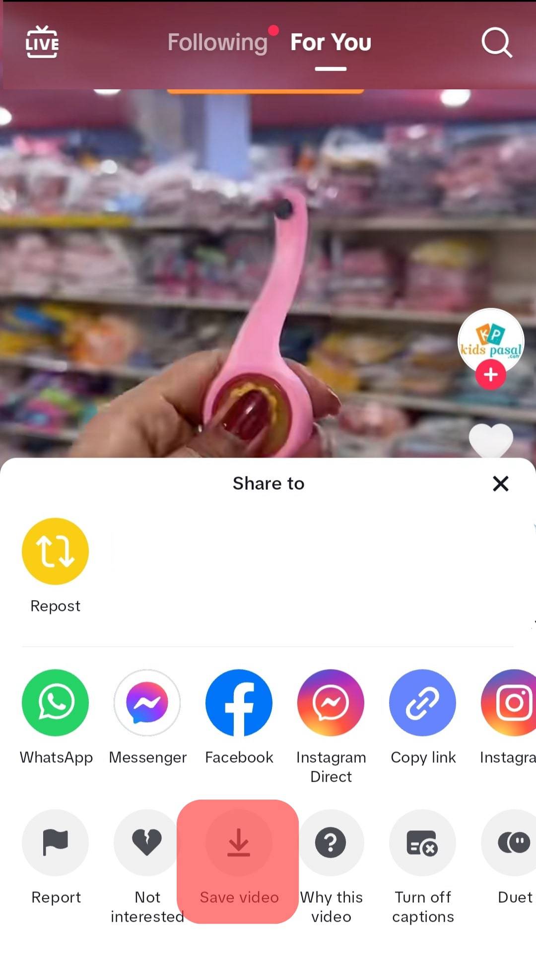 Download A Mute Tiktok Into Your Phone.