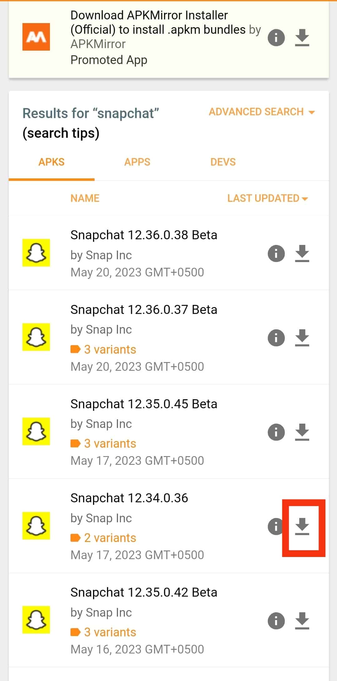Download The Snapchat Apk File