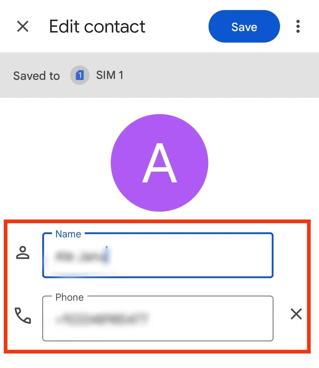 Edit The Contact As You Wish