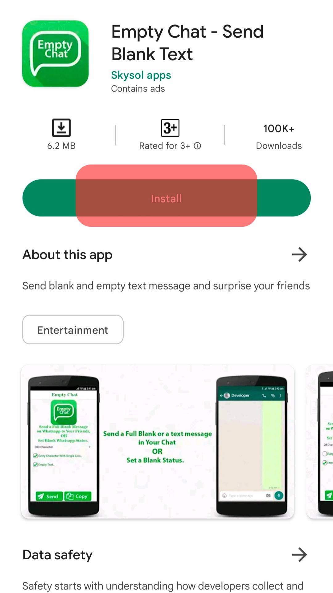 Empty Chat App Install