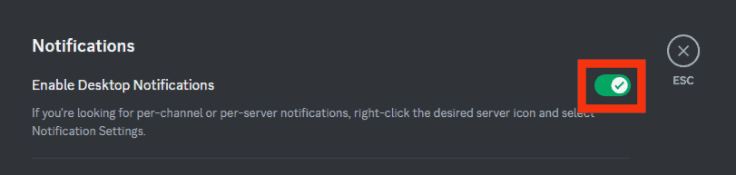 Enable Desktop Notifications