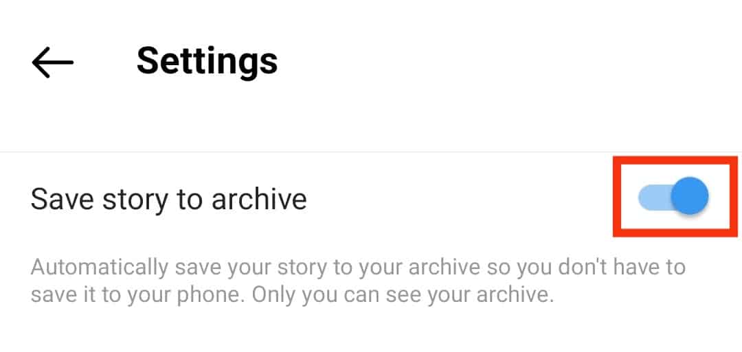 Enable Save Story To Archive