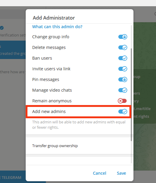 Enable The Add New Admin Option