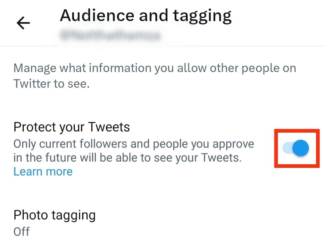 Enable Tweet Protection Option