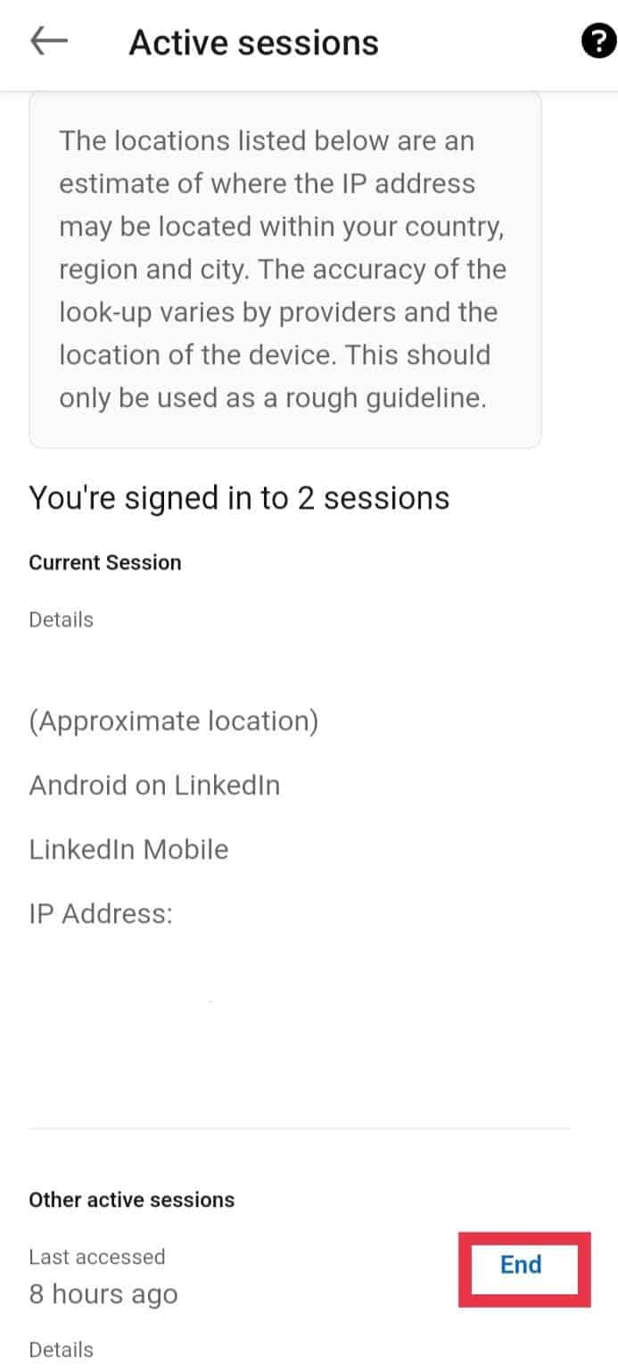 End Session Linkedin Browser