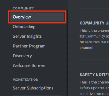 Ensure There's An 'Overview' Option