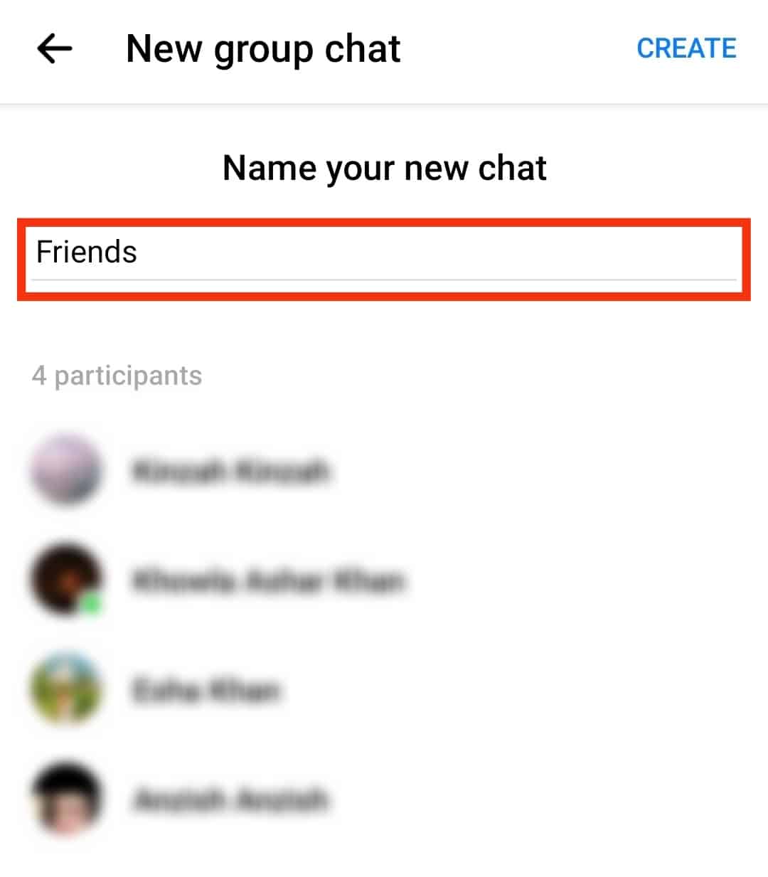 Enter A Name For The Group