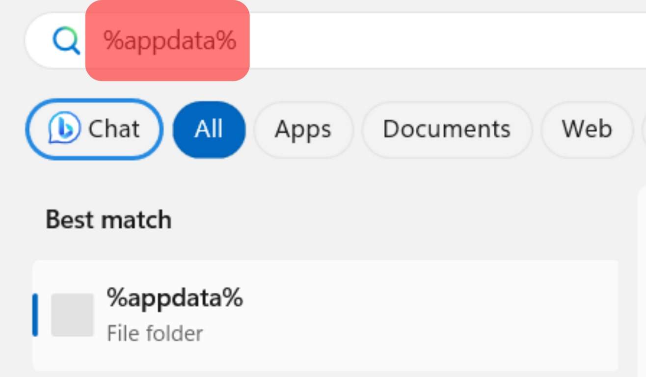 Enter %Appdata% In The Field And Press Enter.