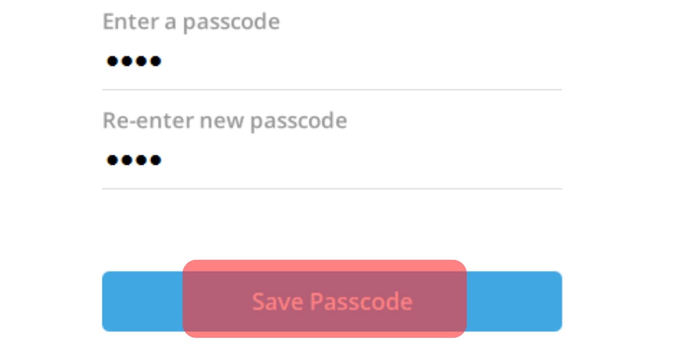 Enter The Code Twice And Hit Save
