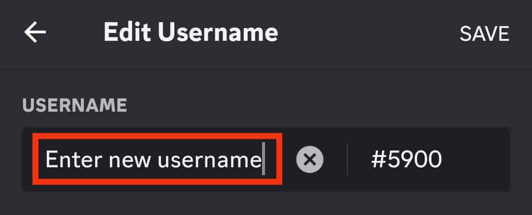 Enter The New Username