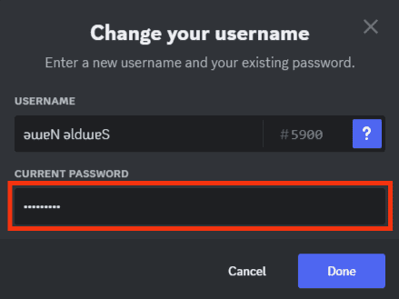 Enter Your Discord Password