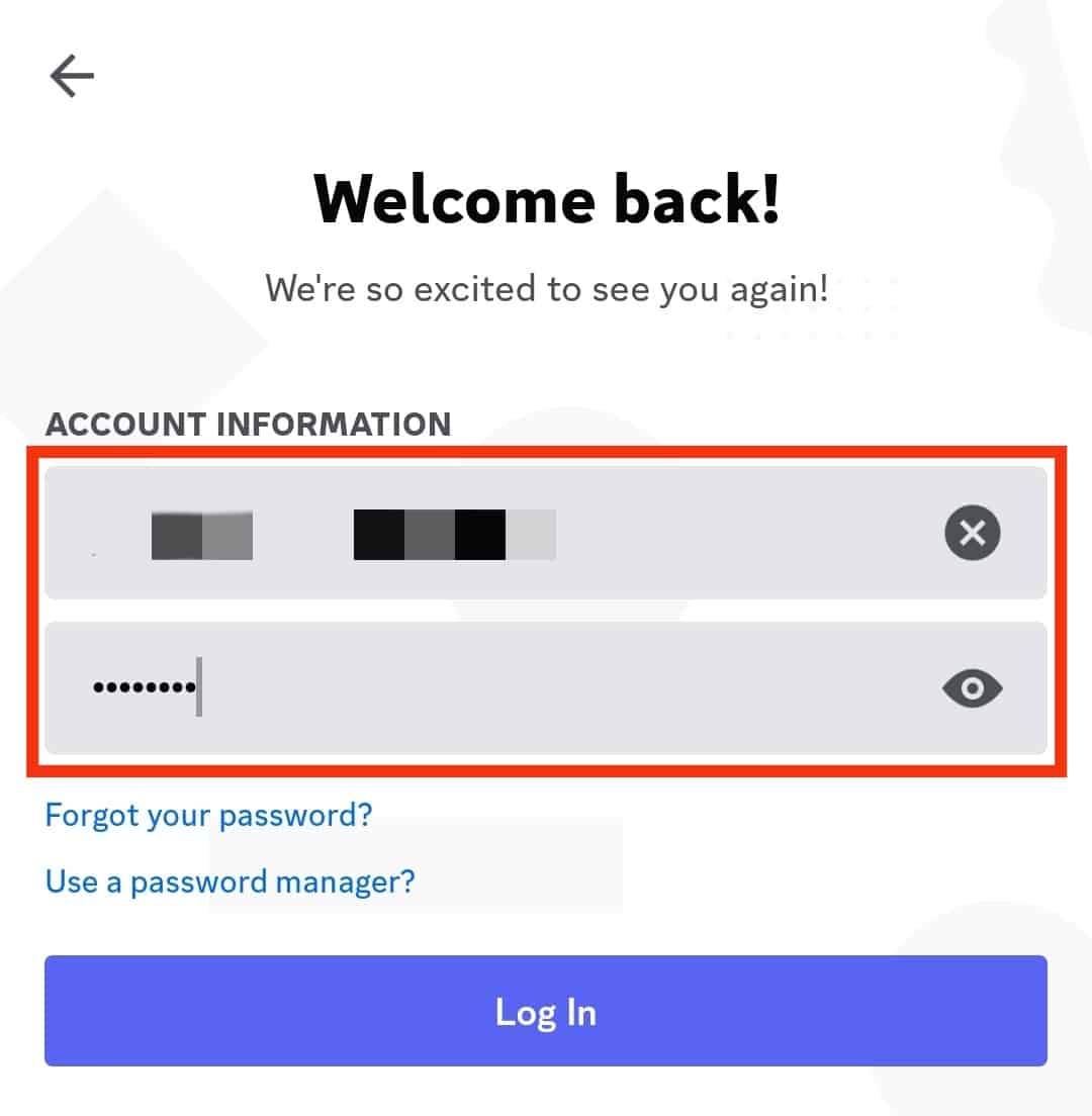 Enter Your Login Details