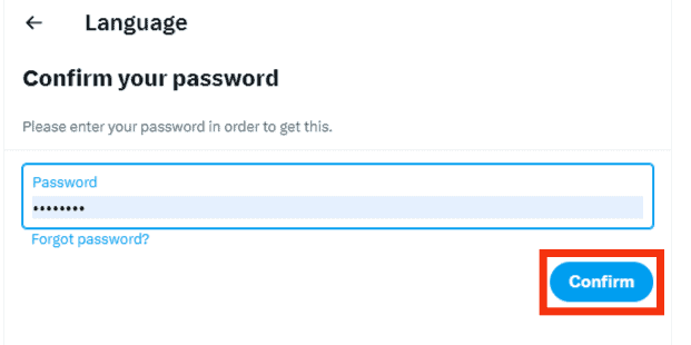 Enter Your Password And Tap On Confirm