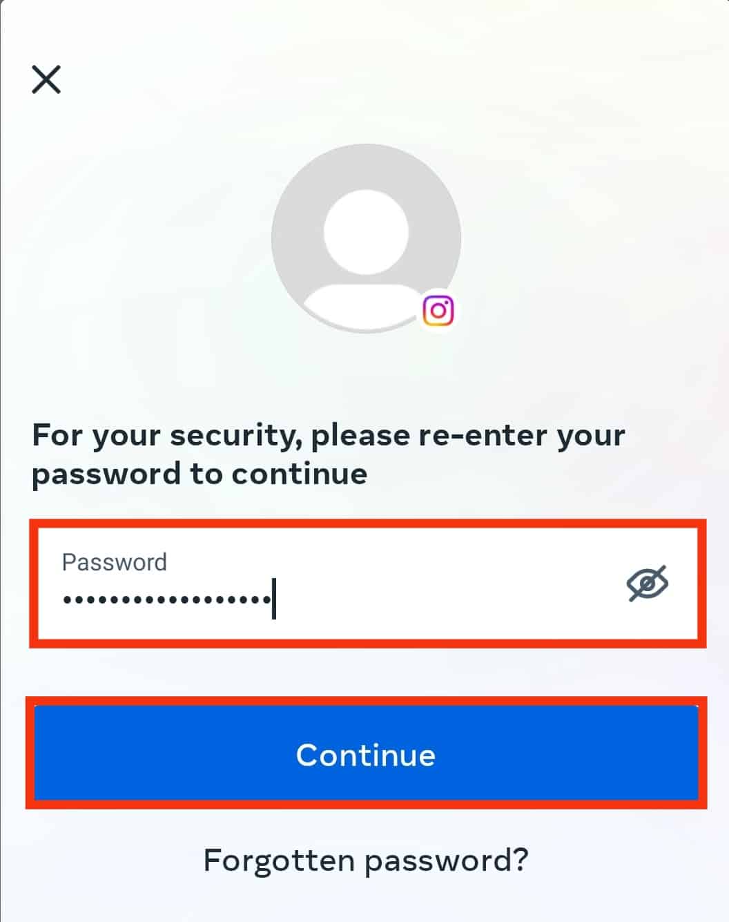 Enter Your Password