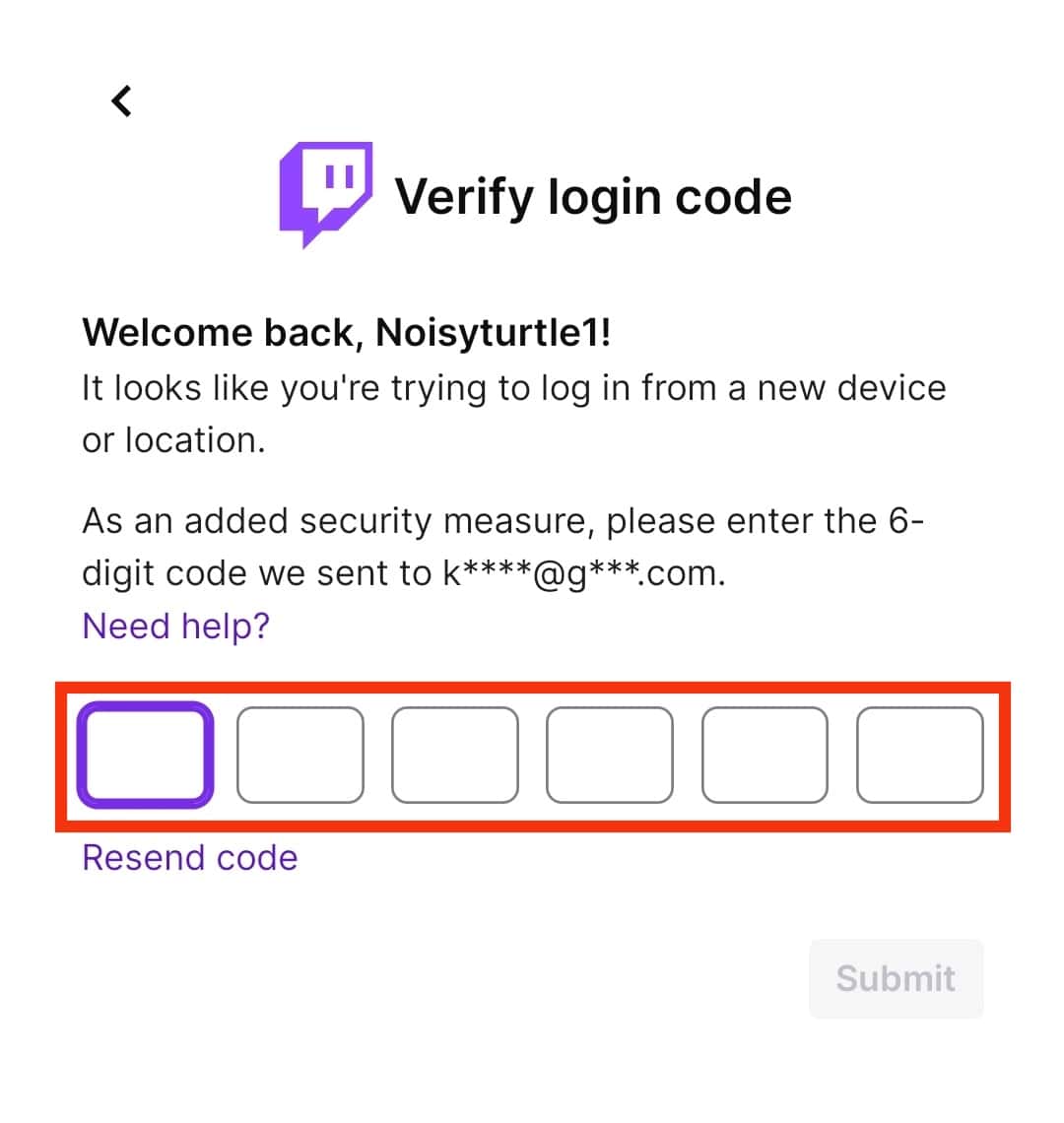 Enter The Verification Code