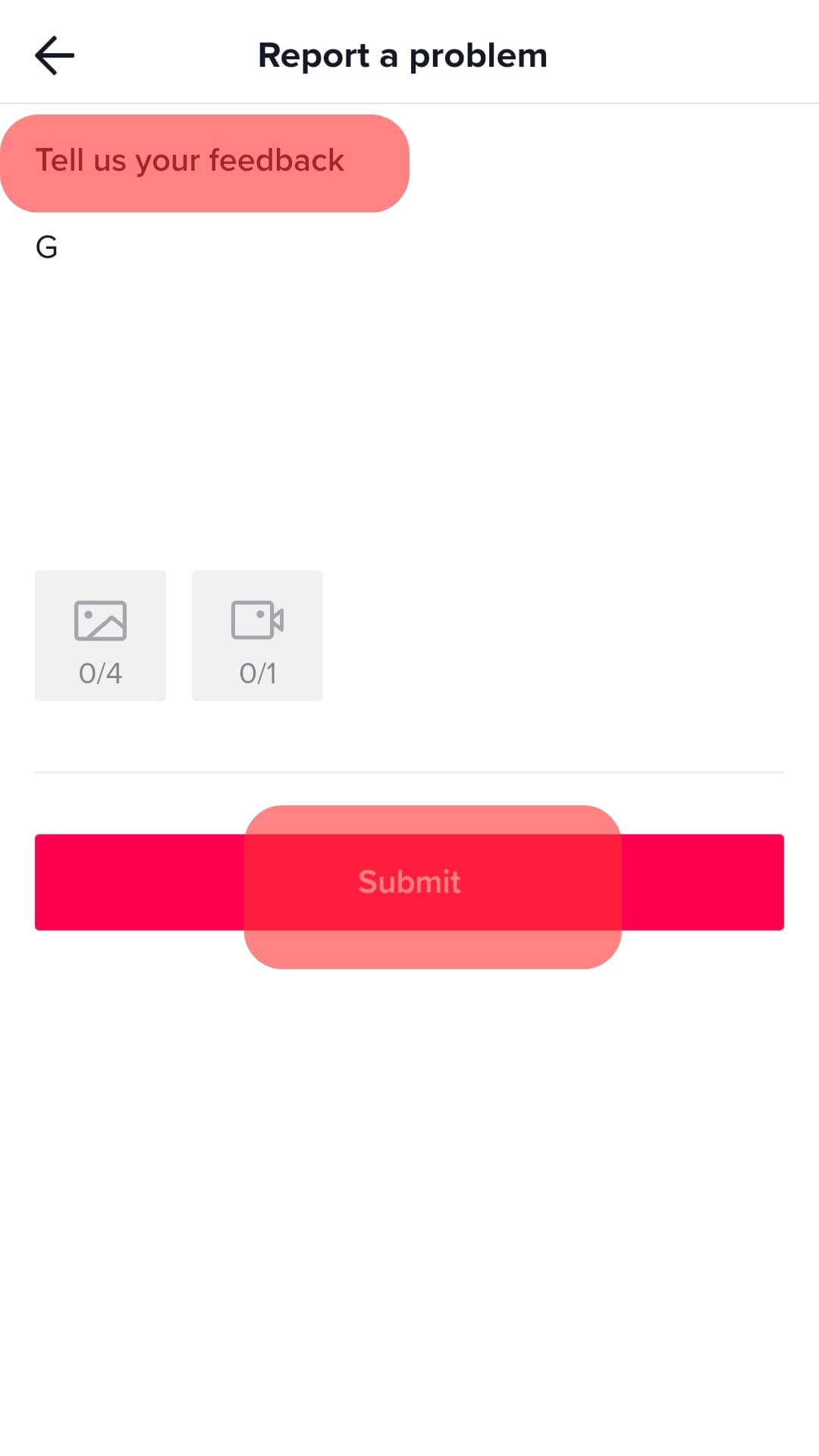 Explain Your Issue, Then Click Submit