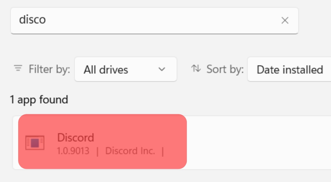 Find Discord From The Installed Applications Pc
