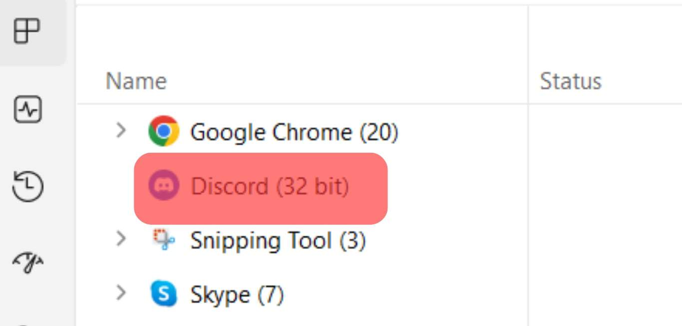 Find Discord From The Running Apps.