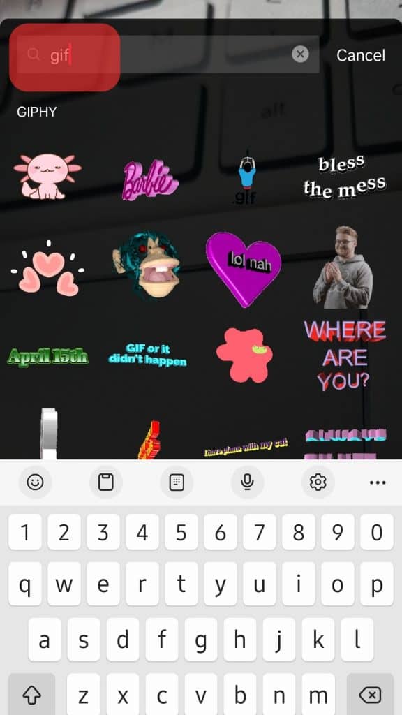 Find Gif Stickers