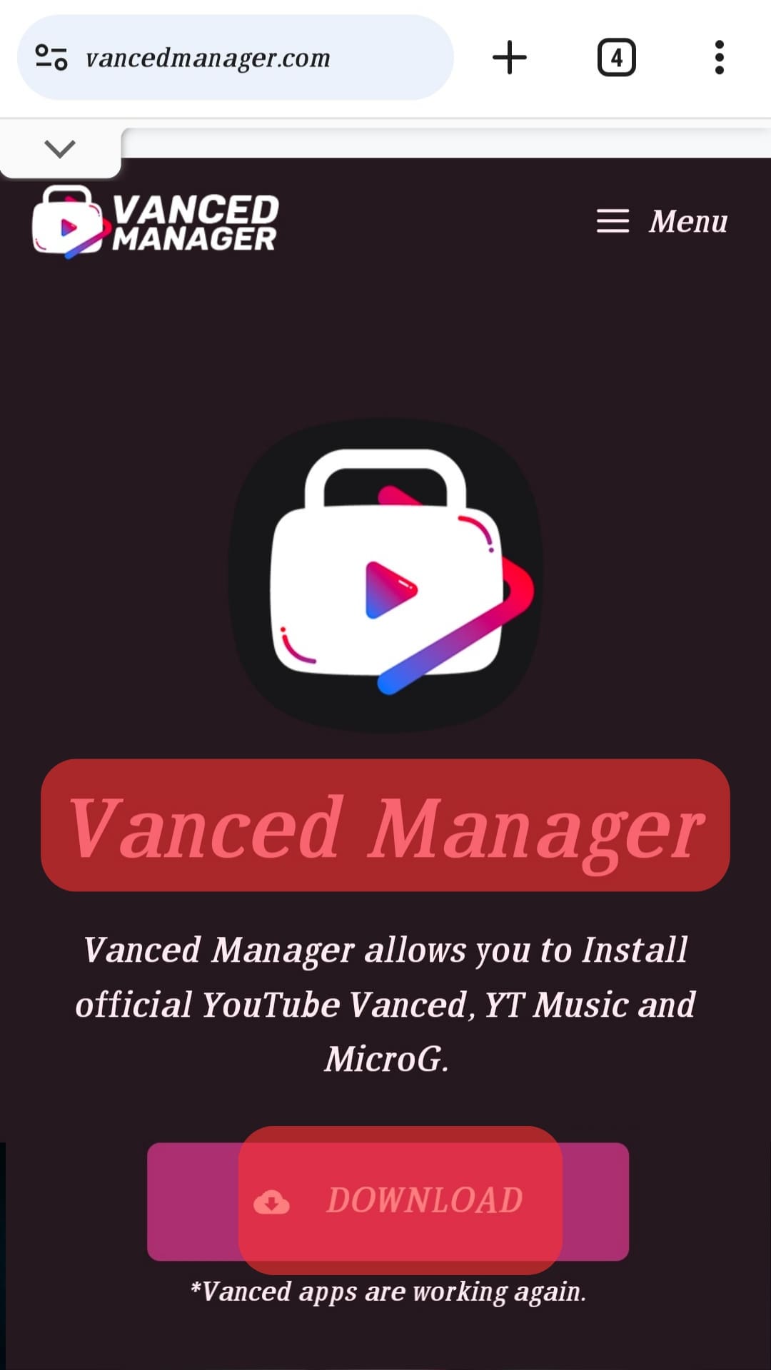 Find And Download Vanced Manager For Android