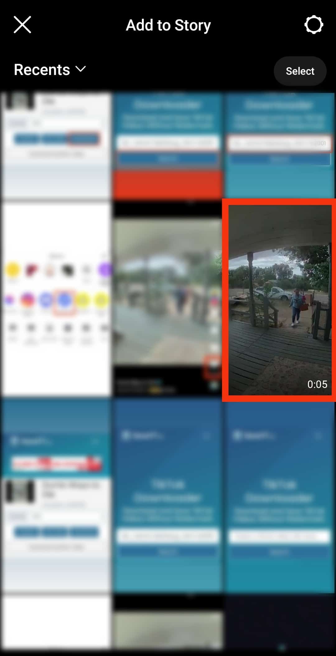 Find And Select The Downloaded Tiktok Video