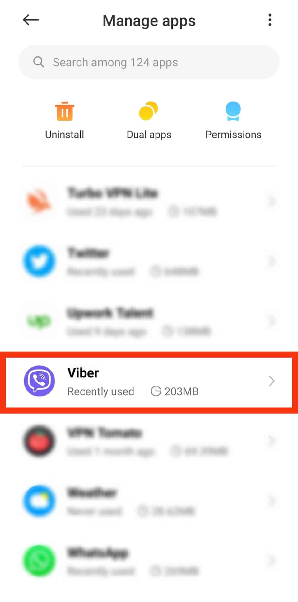 Find And Tap On Viber
