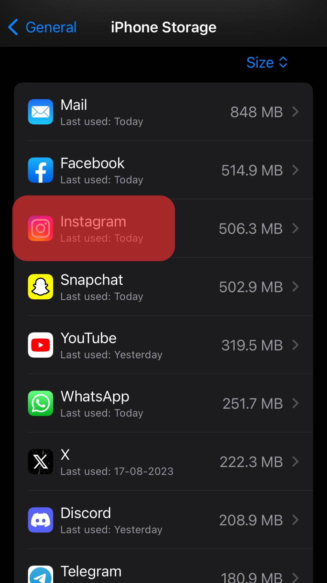 Find The Instagram App In Iphone Storage