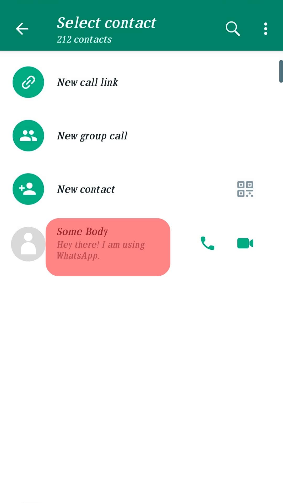 Find The Person To Call On Whatsapp Mobile