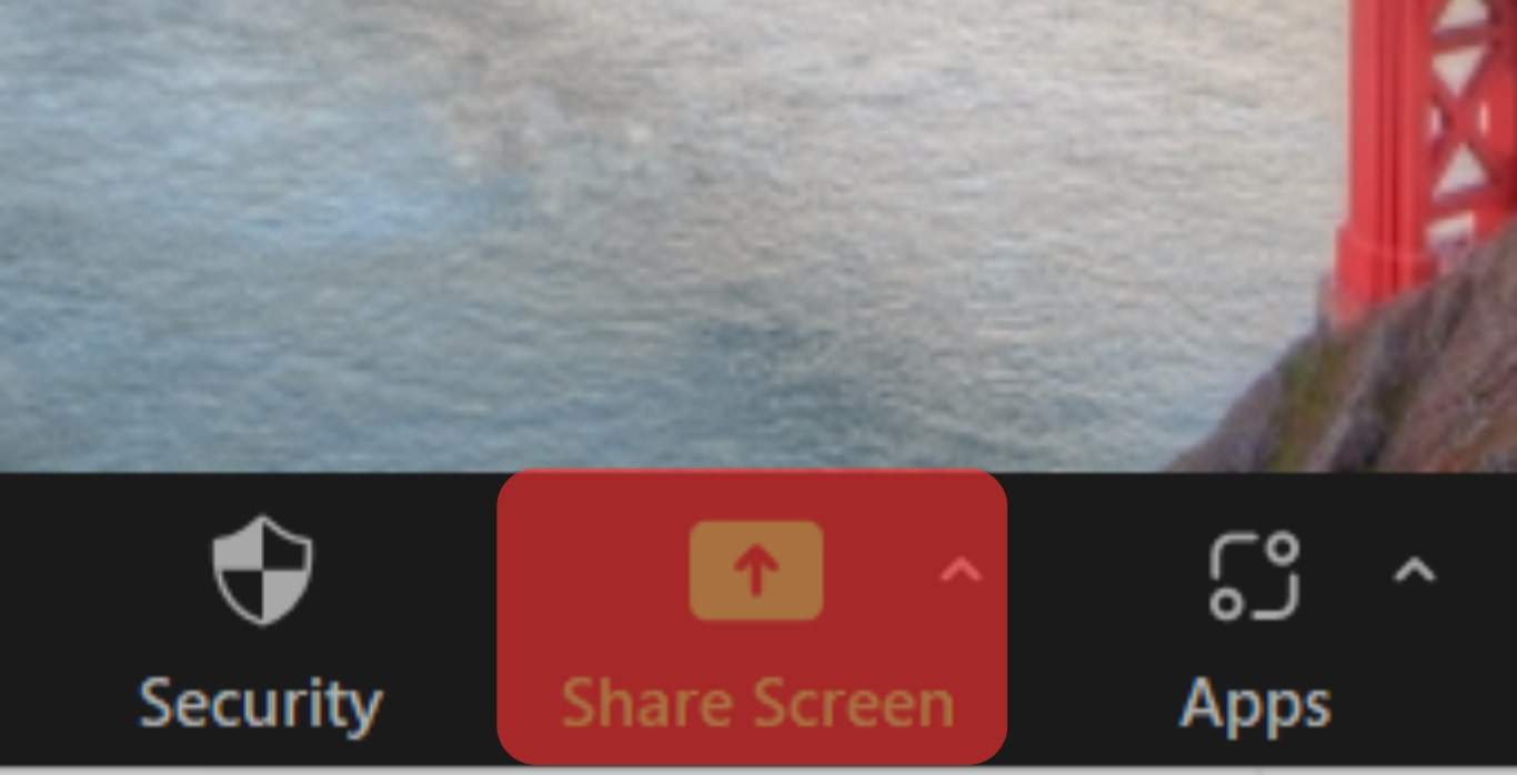 Find The Share Screen Option