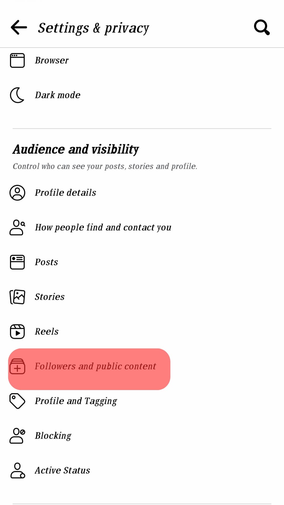 Followers And Public Content Facebook