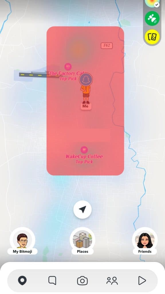 Friends Nearby Option Snapchat