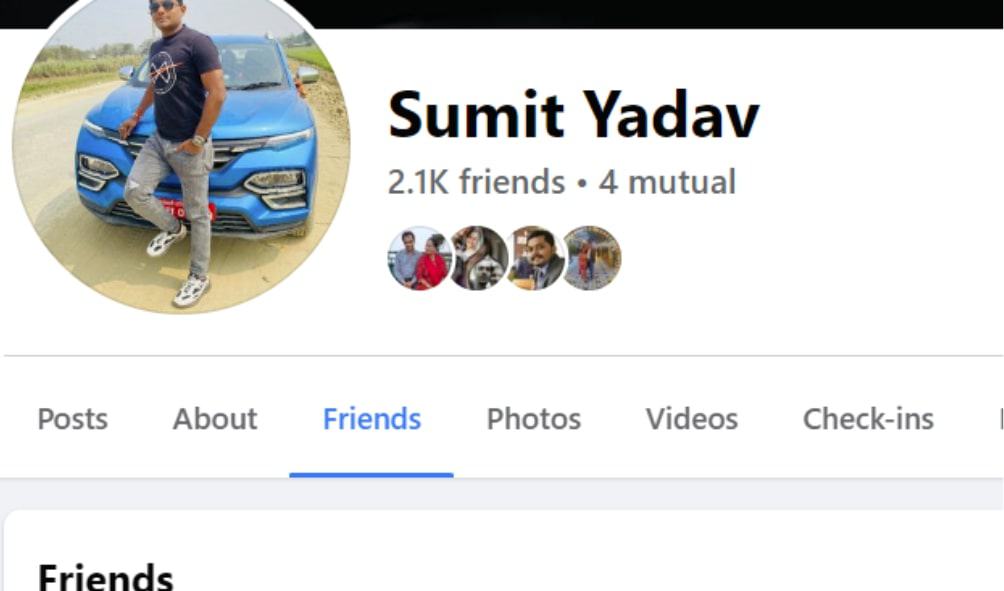Friend's Profile On Facebook