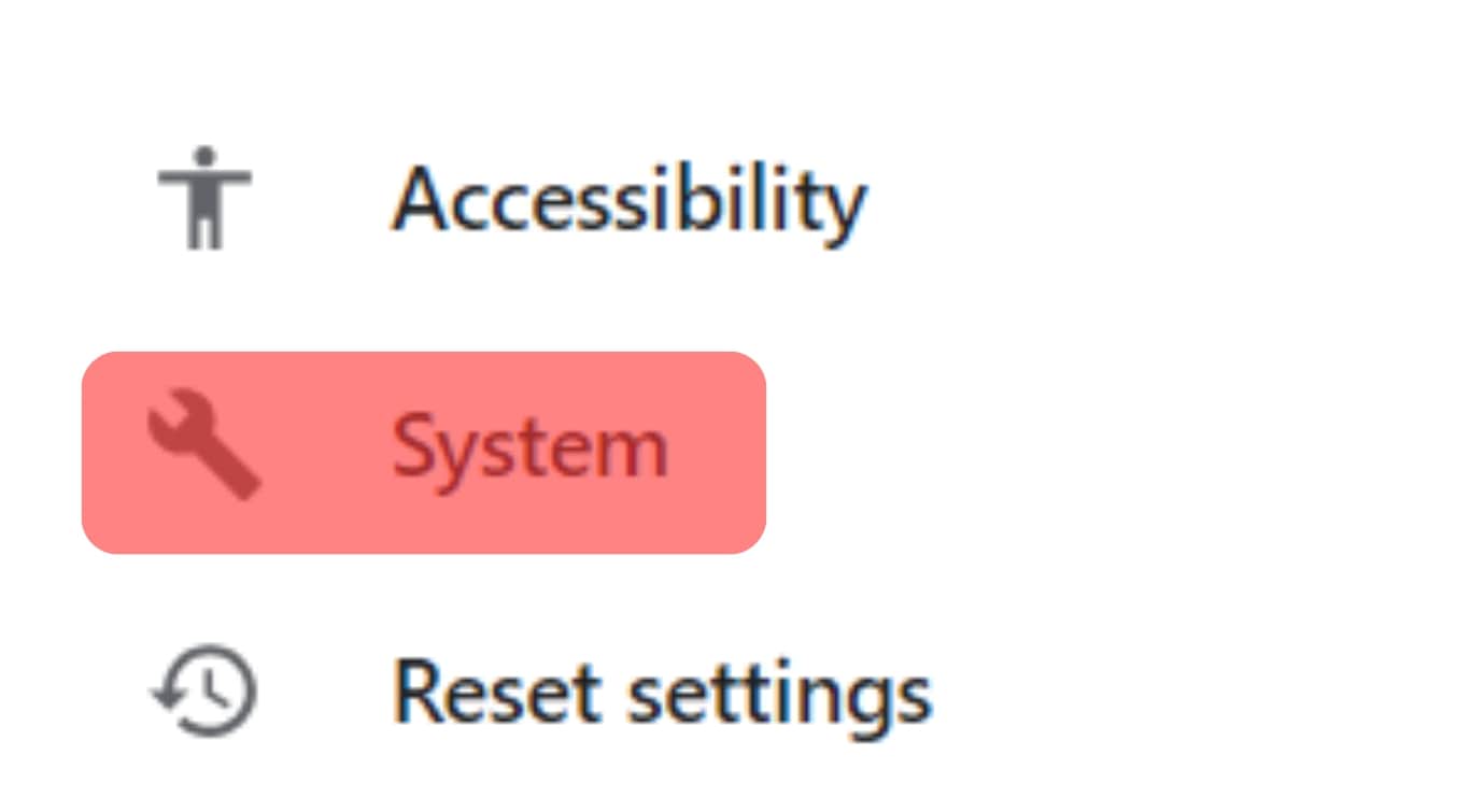 From The Left Sidebar Menu, Choose System.