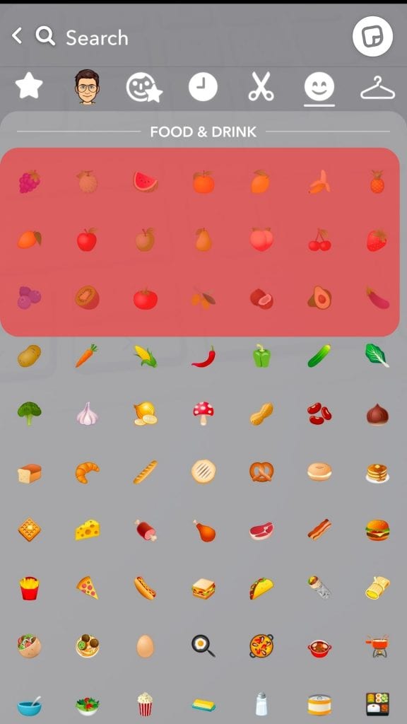 Fruit Emoji On Snapchat