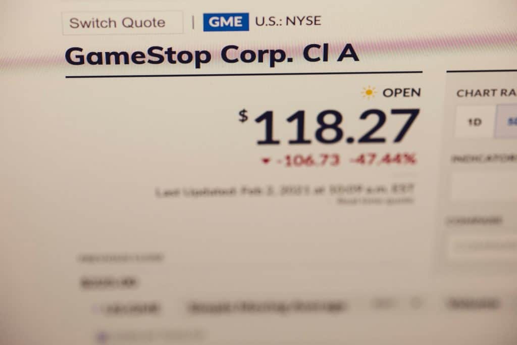 Gamestop's Stock Price On Marhetwatch