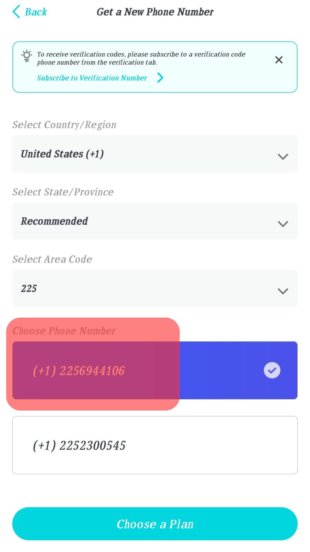 Generate The Virtual Phone Number.