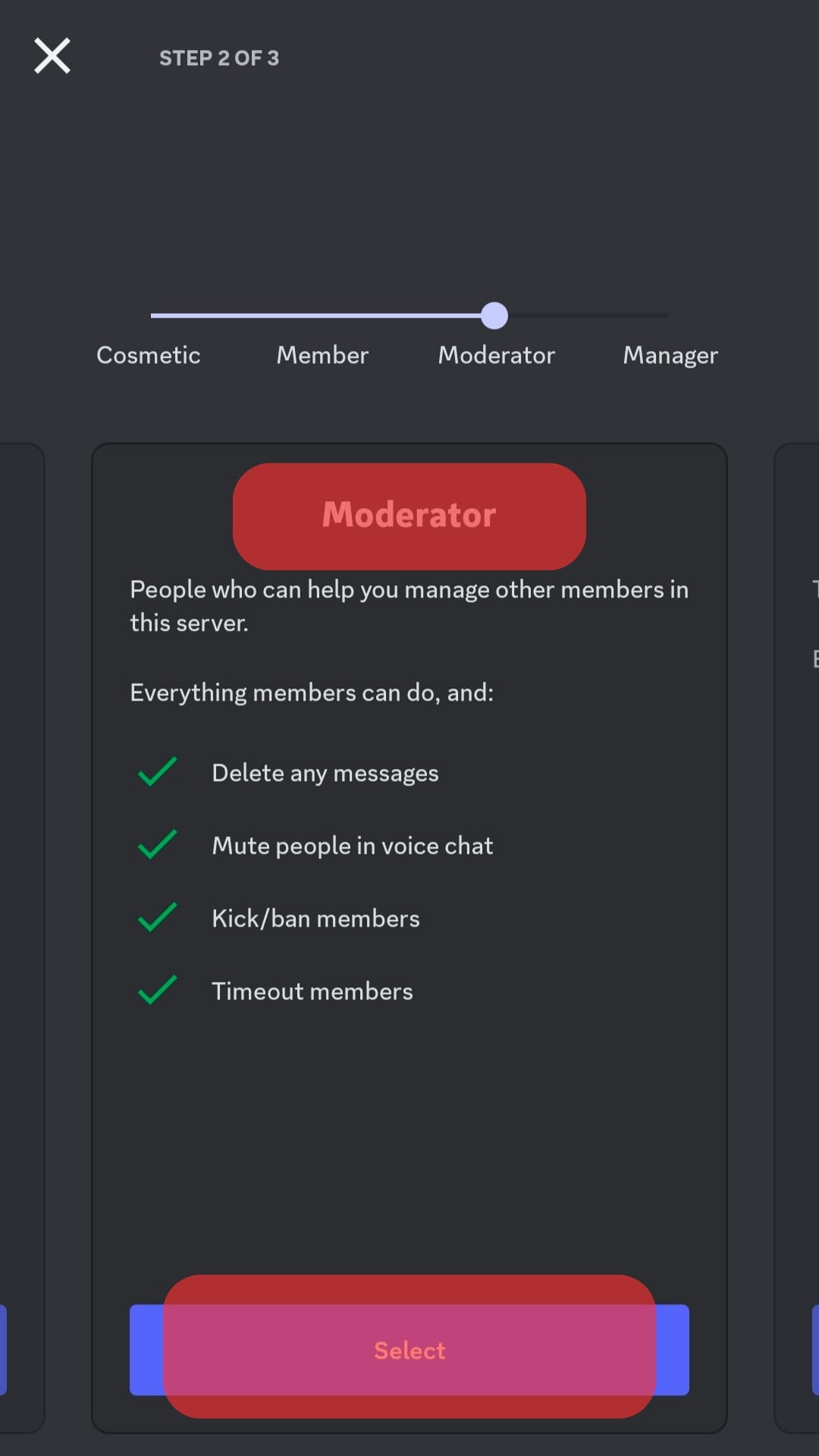 Give The Moderator Permissions